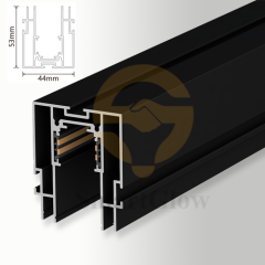 Stretch Ceiling PVC Film Recessed Magnetic Track Lighting Aluminium Profile