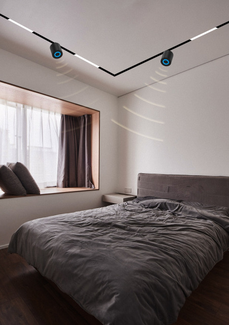 Surface Mounted Track Adjustable Bluetooth Audio Speaker With 360° Surround Sound