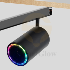 Ultra-Thin 5mm Magnetic Track 6 DIP SWITCH RGB Bluetooth Speaker - Black/White