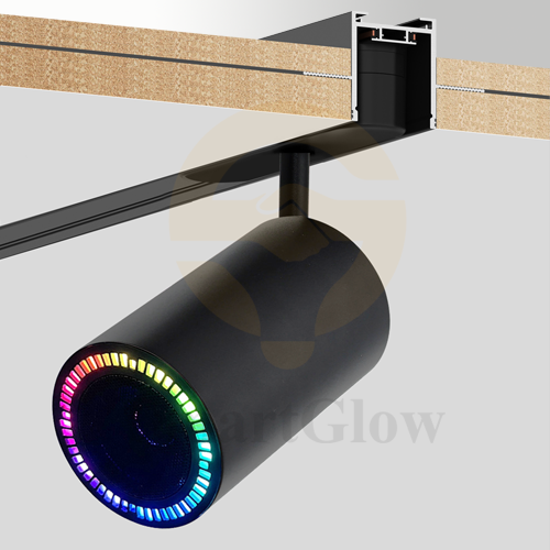 24V Thin Track Dimmable RGB Bluetooth Speaker With 360° Surround Sound