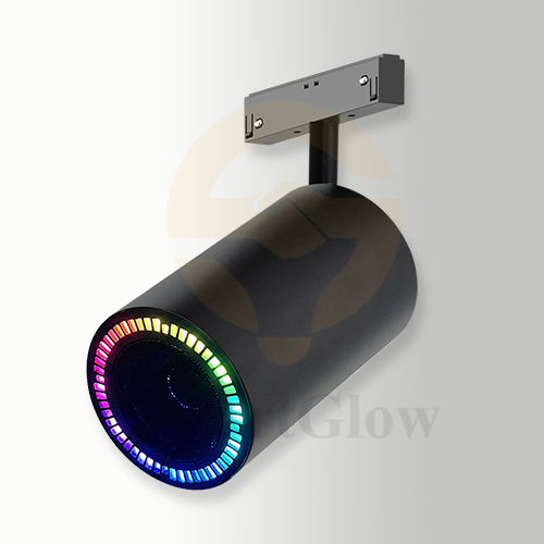 Wireless Installation Magnet Rail Dimmable RGB Audio Wireless Stereo Soun