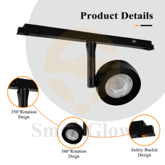 48V COB Anti-glare LED Magnetic Track Adjustable Round Spot Light