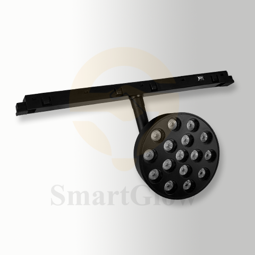 3000K-6000K Adjustable LED Magnetic Track Round Grille Light - 48V