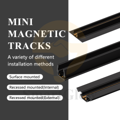 24V Thin Surface Magnetic Track Rail - 1/2/3m