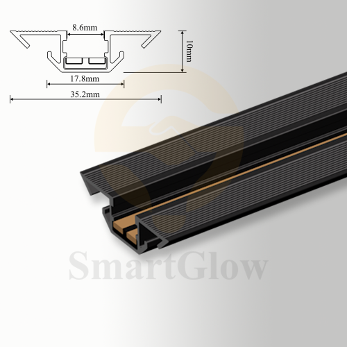 Slim Recessed LED Magnetic Track - 1/2/3m
