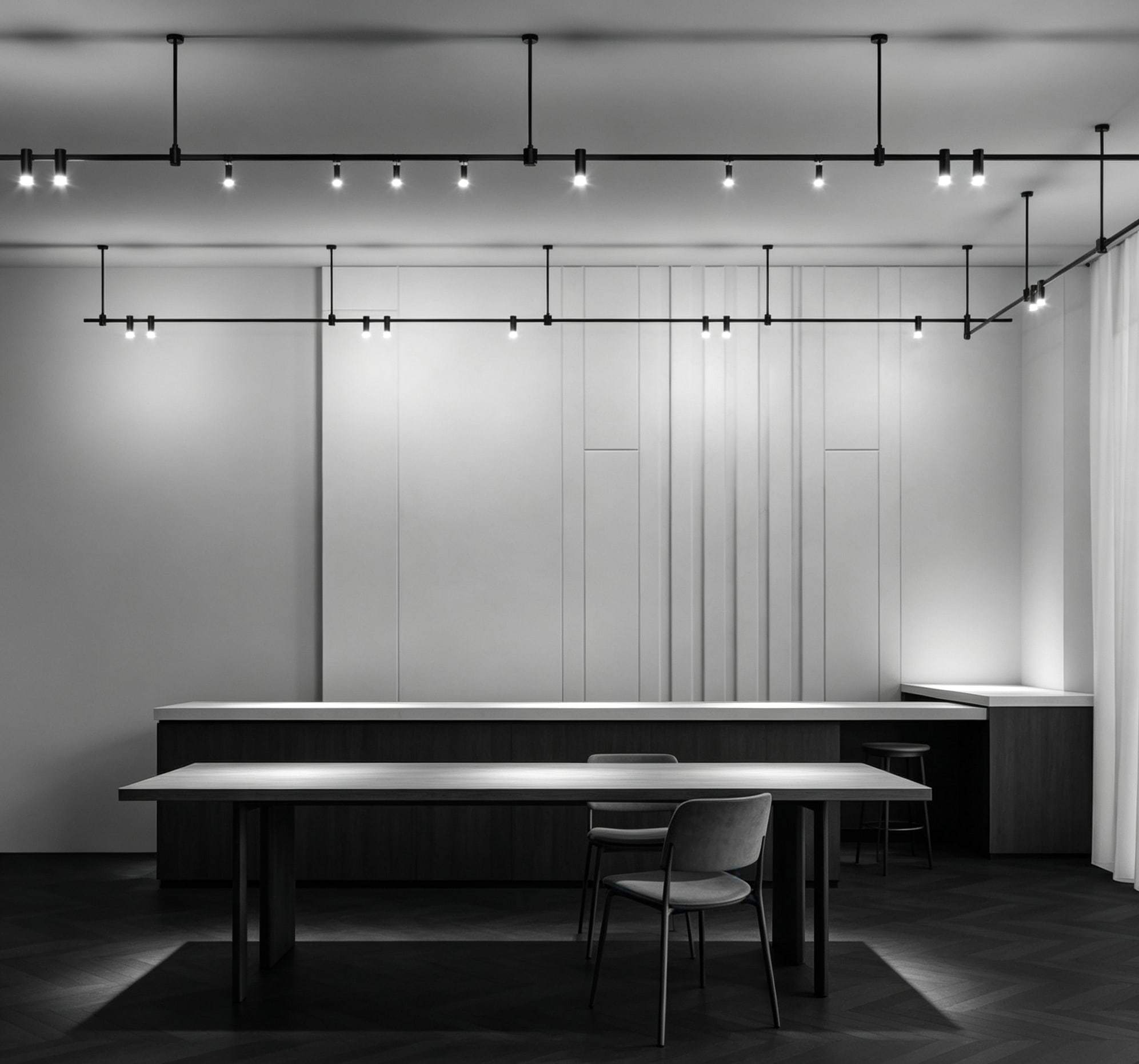 Minimalist Commercial LED Magnetic Track Anti Glare Down Lighting