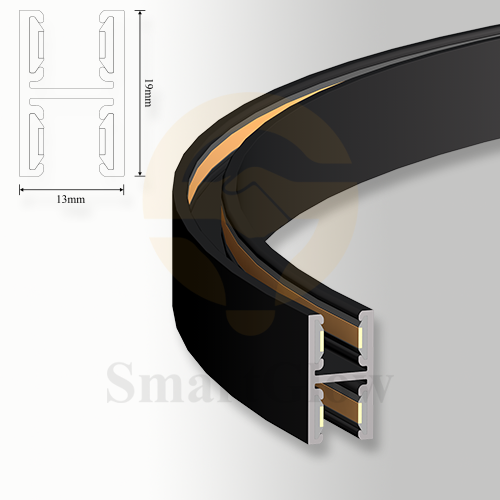 Custom Ultra Thin 48V Round Magnetic Track - Black/Gold/Nickel