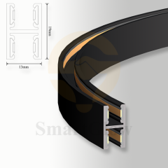 Custom Ultra Thin 48V Round Magnetic Track - Black/Gold/Nickel