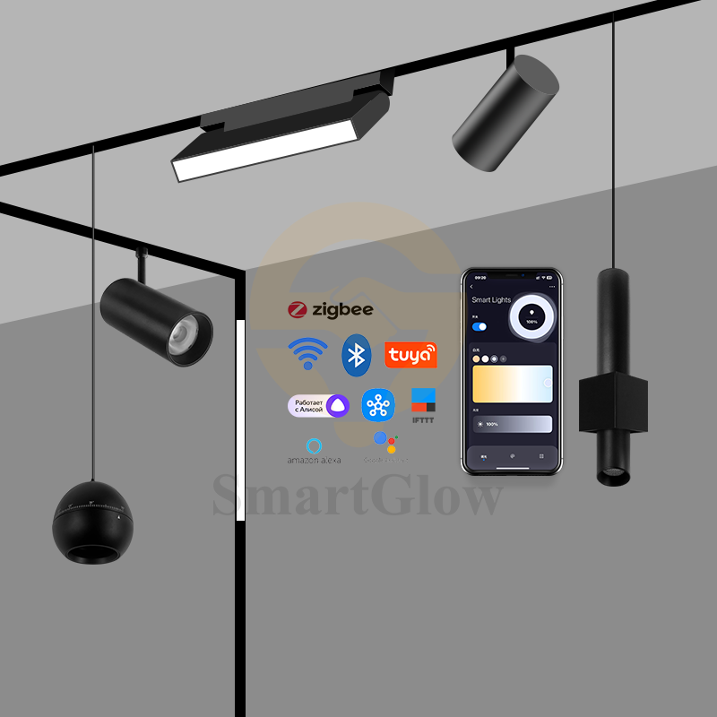 Commercial Adjustable LED Magnetic Track Spotlights - 15°/24°/36° Beam Angle