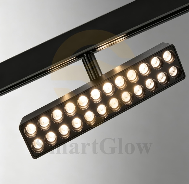 Low Voltage Adjustable Magnetic Track Rectangle Anti Glare Grille Light