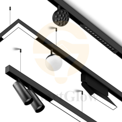 Smart Control Adjustable Magnetic Track LED Zoomable Lights System - 15°/24°/38°