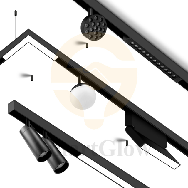 Smart Control Adjustable Magnetic Track LED Zoomable Lights System - 15°/24°/38°