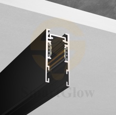 Thin Surface/Hanging Mounted Aluminium LED Magnetic Track - 1/2/3m