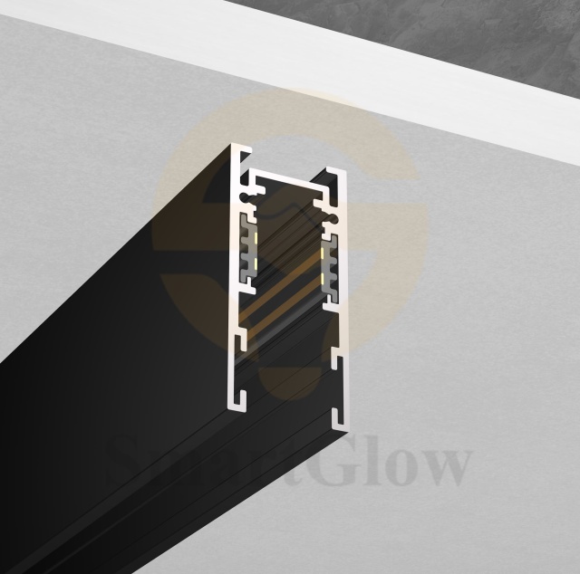Thin Surface/Hanging Mounted Aluminium LED Magnetic Track - 1/2/3m