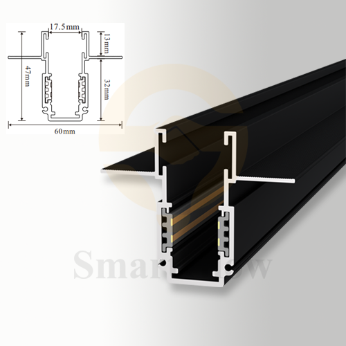 Slim 48V Recessed Magnetic Track Rail System