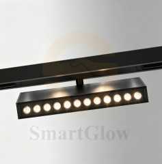 Commercial Black 220V Magnetic Track Adjustable Rectangle Grille Lights 10W