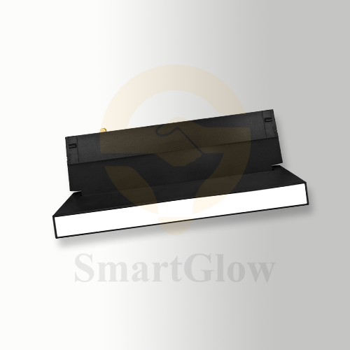Smart Black LED Magnetic Track Folding Grille Lights - Dimmable 3000-6500K