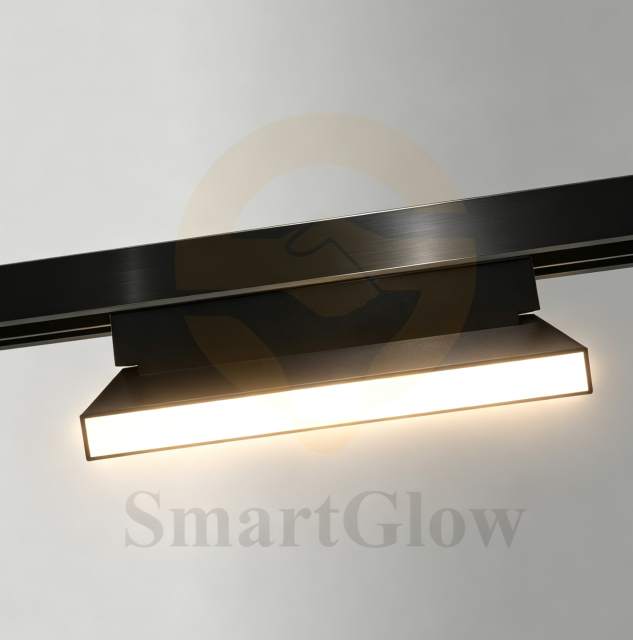 Smart Black LED Magnetic Track Folding Grille Lights - Dimmable 3000-6500K