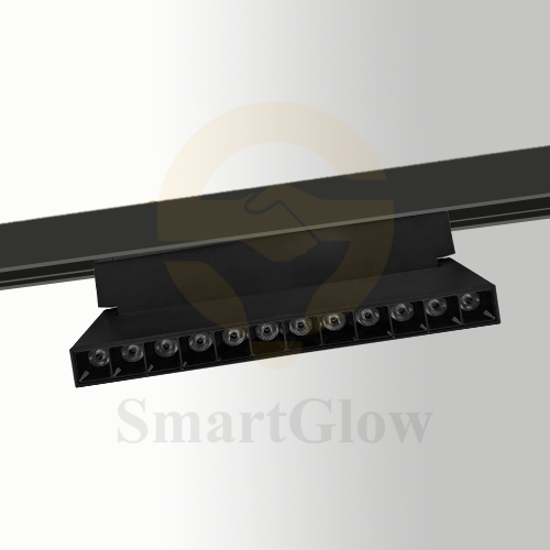 Smart Black LED Magnetic Track Folding Grille Lights - Dimmable 3000-6500K