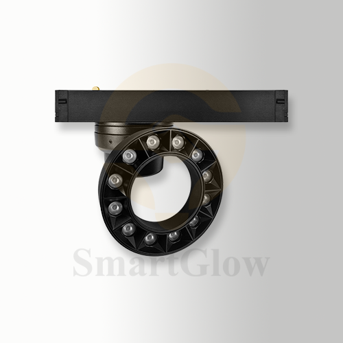 Adjustable Commercial LED Magnetic Track Round Grille Light With Smart Control System