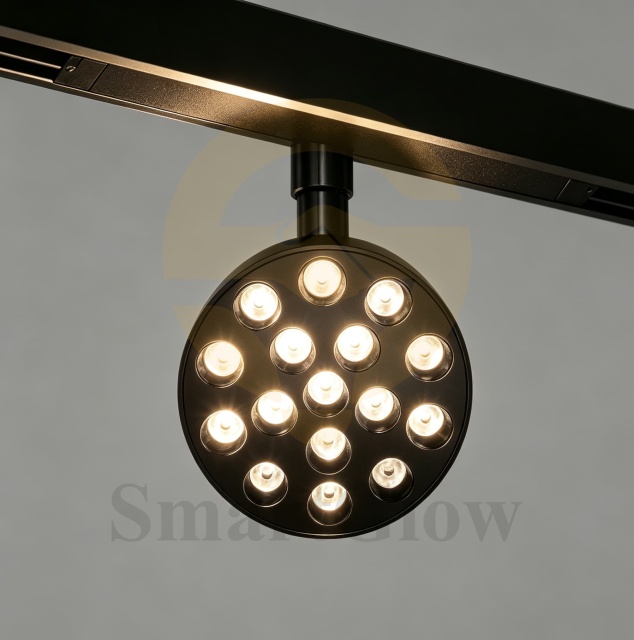 Smart Control Dimmable LED Magnetic Track Round Grille Light
