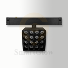 220V Adjustable LED Square Magnetic Track Grille Light - 9W
