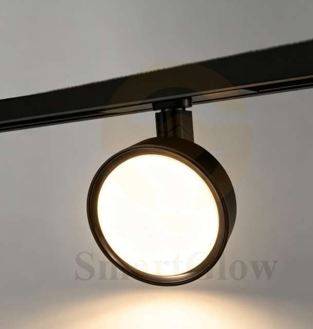 48V LED Magnetic Track Round Flood Lights With Smart Control System