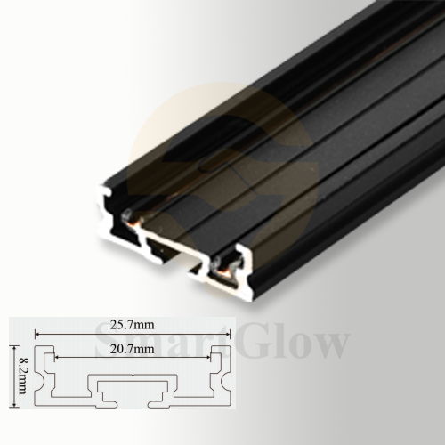 Surface Mounted LED Slim Magnetic Track Rail - 8mm Thin