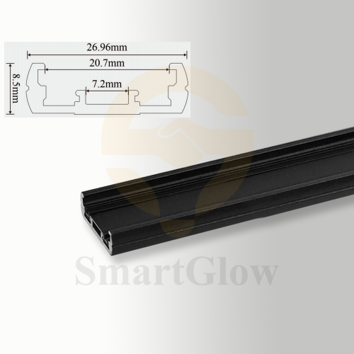 48V 8mm Ultra Thin Decorative Surface Mounted Magnetic Track
