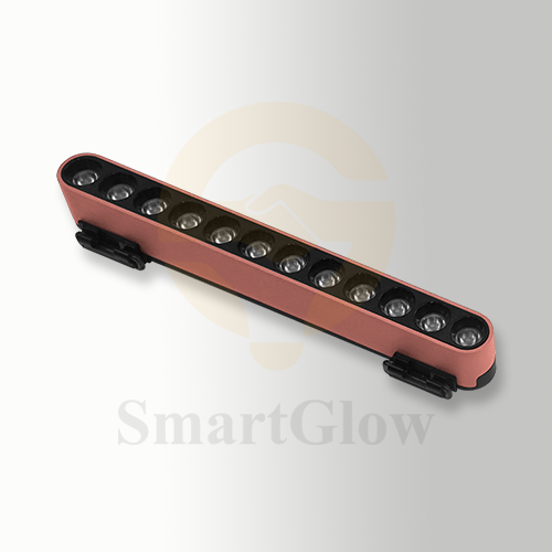 Minimalist LED Pink Flexible Track Rail Grille Lighting for Artwork