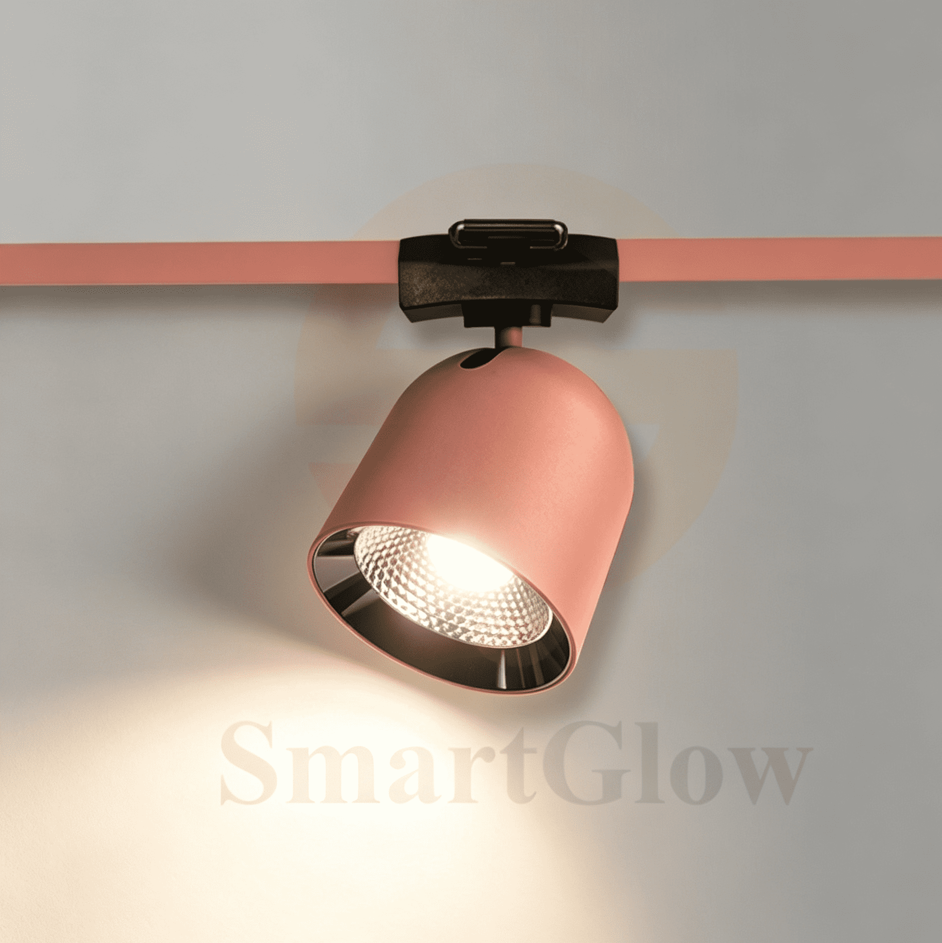 Commercial 48V Decorative Flexible Pink Magnetic Track Round Spot Lights