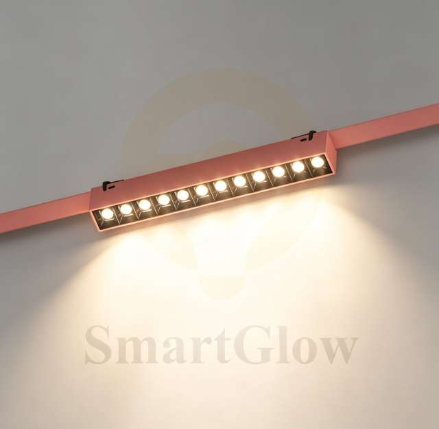 48V Flexible Track LED Pink Linear Grillelight - Dimmable Track Lighting