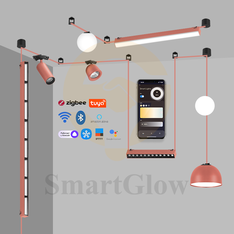 【SG28RF】Commercial 48V Flexible Woven Belt Track Conical LED Flood Lighting