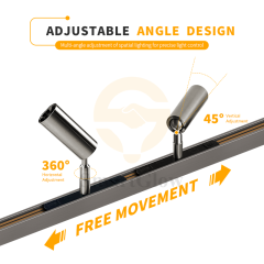 Minimalist Low Voltage Magnetic Track Adjustable LED Round Spotlight