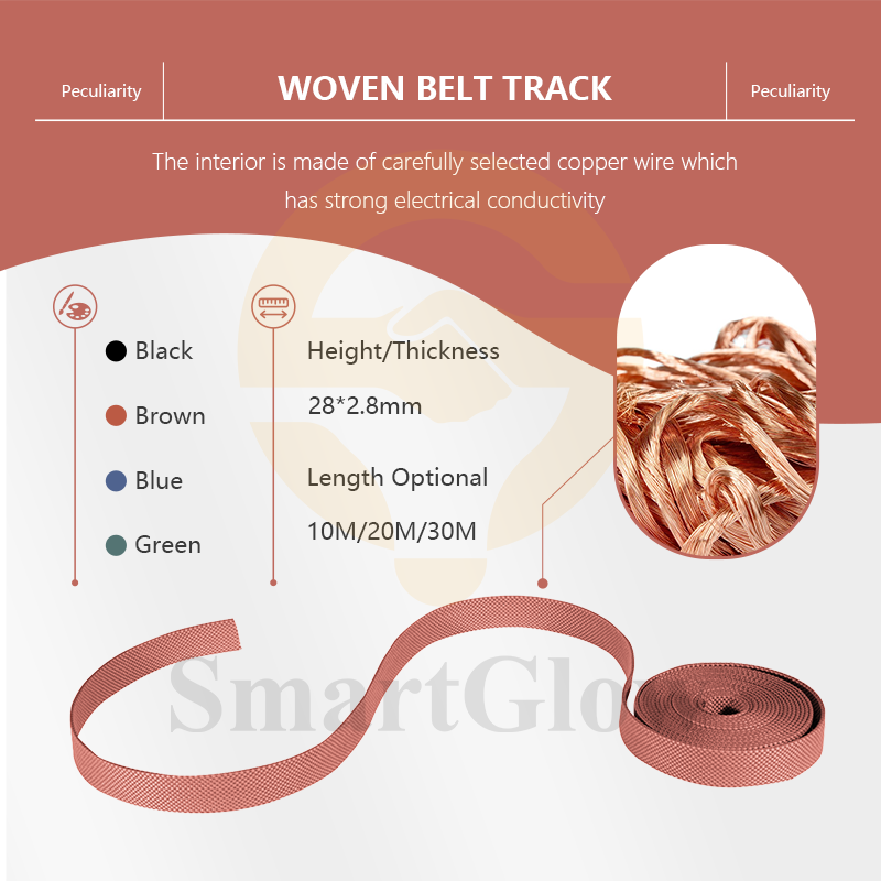 Customizable Color Woven Belt Magnetic Track System