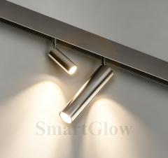 Low Profile Surface Mounted Sand-Nickel Magnetic Track Adjustable LED Spotlight