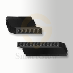 Adjustable Black Magnetic Track LED Folding Grille Light