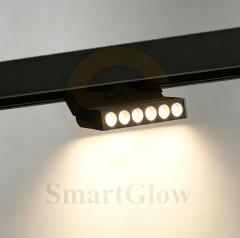 Adjustable Black Magnetic Track LED Folding Grille Light