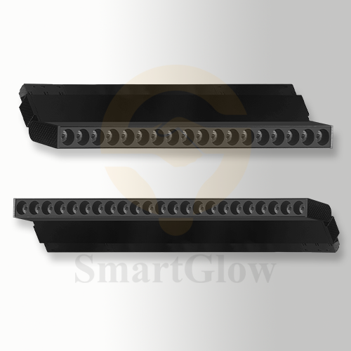 Adjustable Black Magnetic Track LED Folding Grille Light