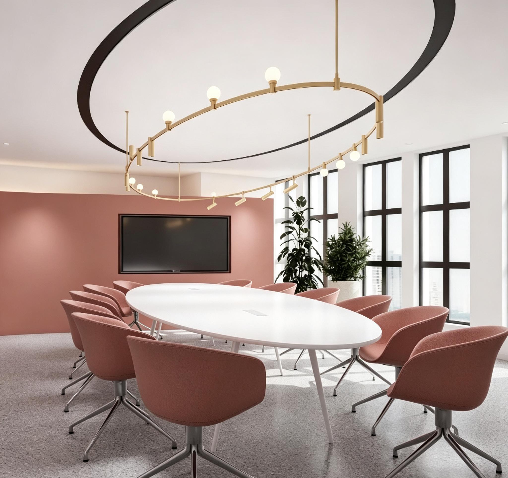 curved magnetic track light
