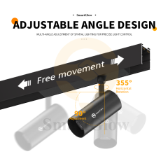 Dimmable LED Magnetic Track Circular Anti Glare Grille Light - DIP Switch 3CCT