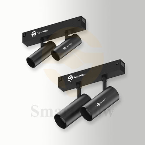 DIP Switch 3CCT Selectable Magnetic Track Adjustable Double Spotlight