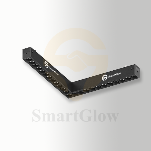 220V Linear LED 90° Corner Magnetic Track Grille Light - DIP-3CCT Dimmable