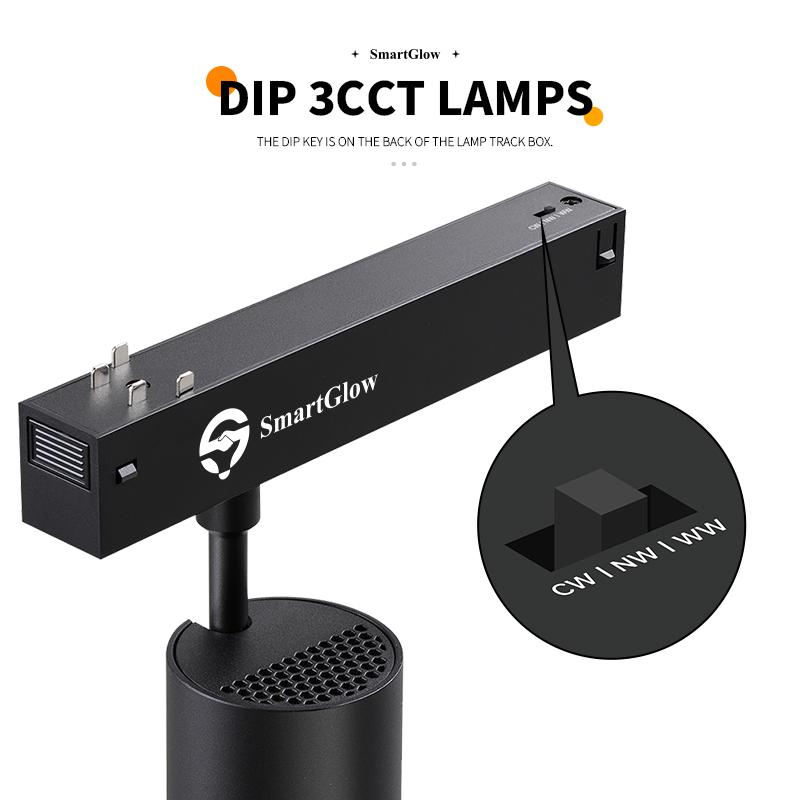 DIP-3CCT Dimmable LED Magnetic track Cylinder pendant Light
