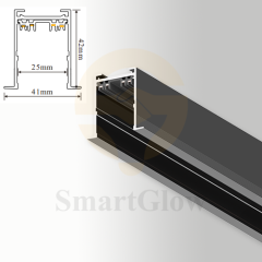 220V Recessed LED Spring Fixed Magnetic Track - 1/2/3m