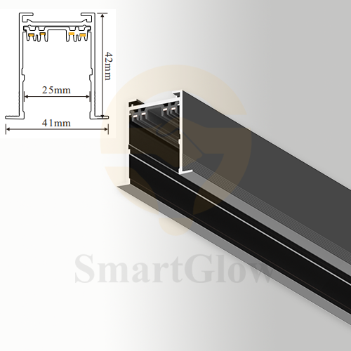 220V Recessed LED Spring Fixed Magnetic Track - 1/2/3m