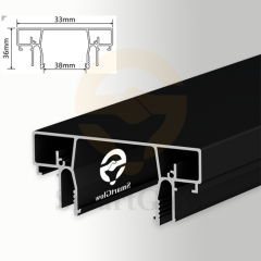 Trimless Stretch Ceiling Profile With Recessed LED Lighting