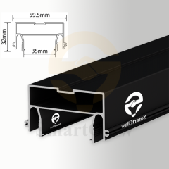 Led Strips Aluminium Profile for Stretch Ceiling - Low Profile