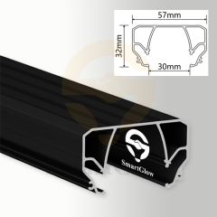 Trimless Stretch Ceiling Aluminum Profile With LED Strips Channel