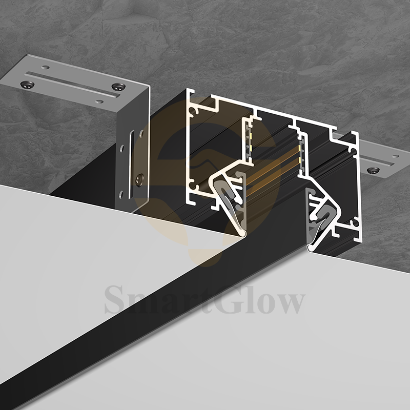 Factory Wohlesale LED Magnetic Track Ceiling Stretching aluminum Profile